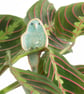 Pale Blue Budgie Plant Decoration Gift Card Letterbox Gift