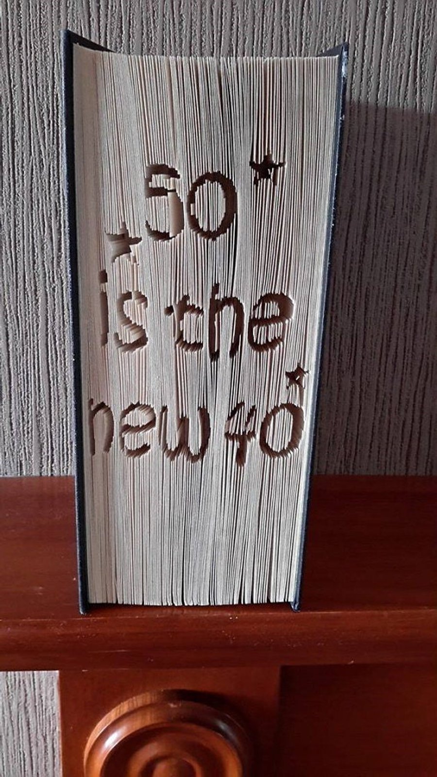 50 is the new 40, CUT & FOLD Book Folding Pattern - EMAILED PDF PATTERN