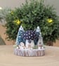 Handmade Wooden Toadstool Christmas Decoration 