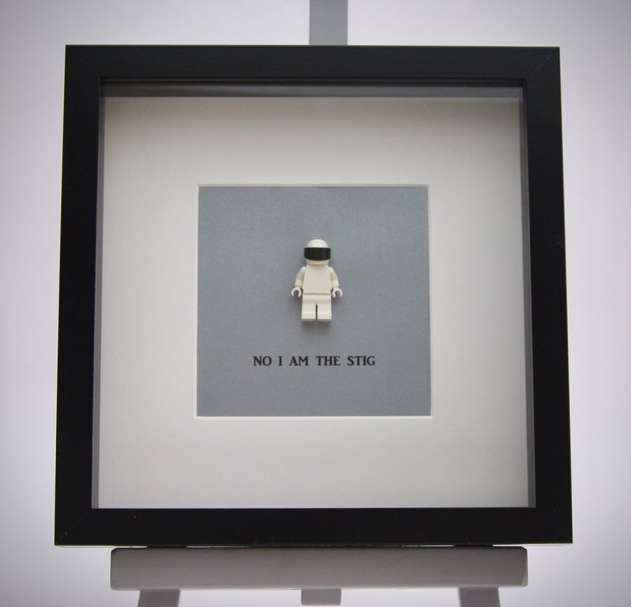 The Stig custom mini Figure framed picture 