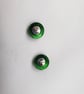 Small green button earrings - Image 2