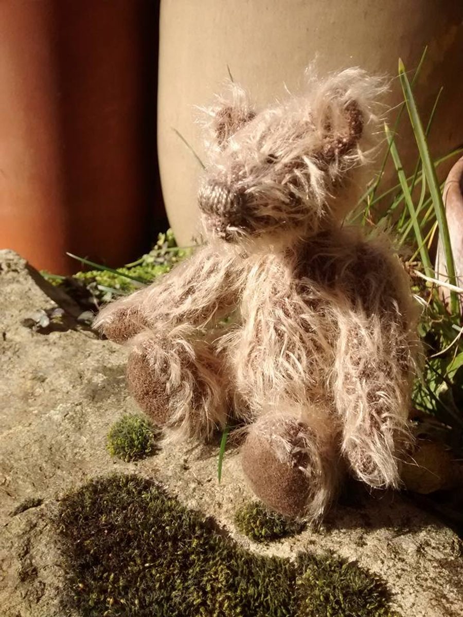 4.5 inch Traditional Style Mohair Teddy Bear.