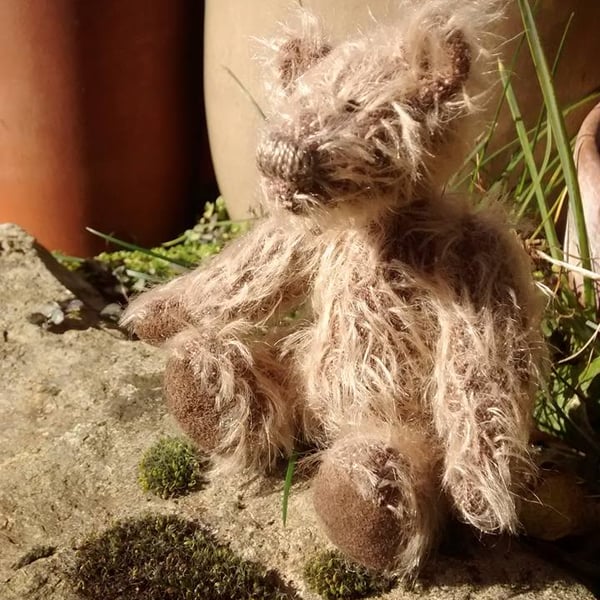 4.5 inch Traditional Style Mohair Teddy Bear.