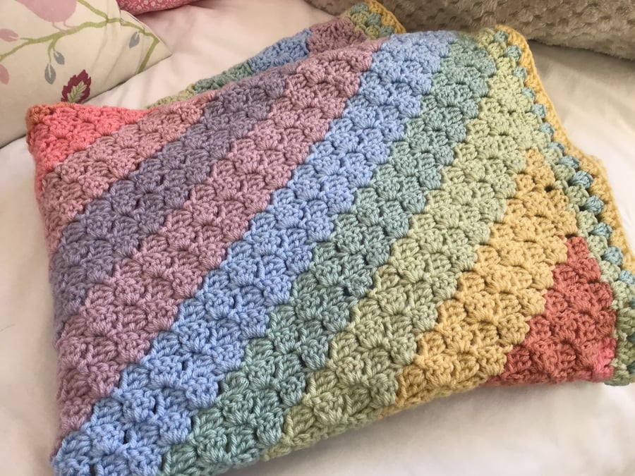 Crochet lap blanket