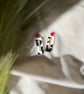 Animal Print Geometric Rectangle Statement Earrings - Image 8
