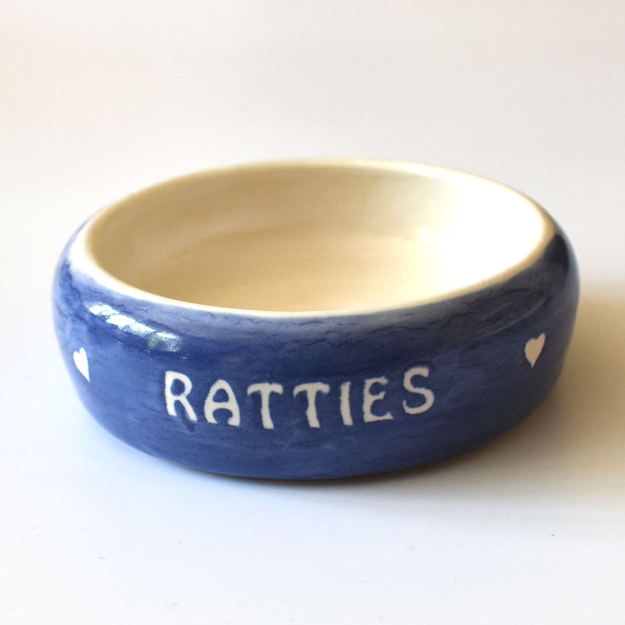 A186 Pet rat bowl RATTIES (UK postage free)