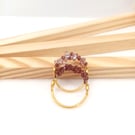 Light Amethyst Crystal Cluster Ring Set, Special Occasion Jewellery 