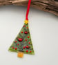 Robins Christmas Tree Decoration with Yellow Star - Image 1