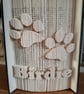 Paw Print CUSTOM 180 CUT & FOLD Book Folding Pattern - EMAILED PDF PATTERN