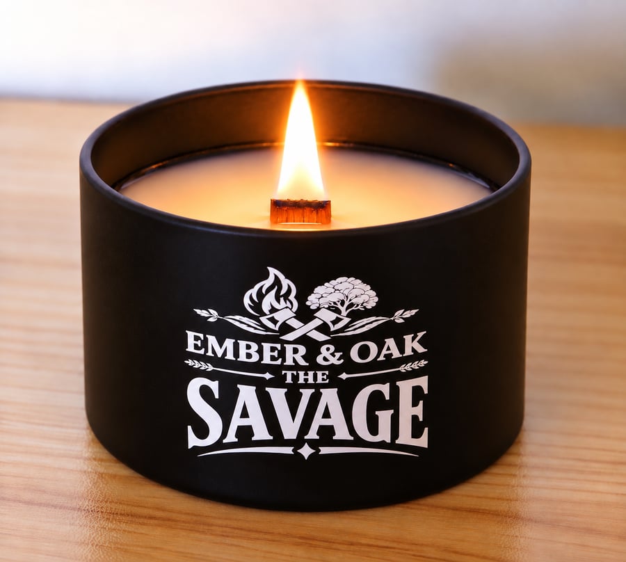 Image of The Savage – Sauvage Inspired Wooden Wick Candle 8oz