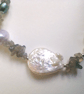 Stunning Natural Stone Labradorite and FRESHWATER PEARL BRACELET - Image 2