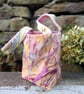 Floral chenille storage pouch