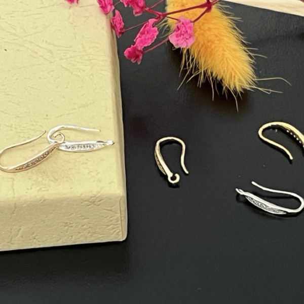 (EK111)  10 pcs, Gold Plated Earrings Hoop Findings 