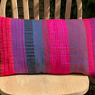  Hand woven 100% wool cushion, designed and made by Yvonne Skelton