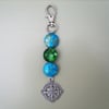 Compass Style Bag Charm - Keyring