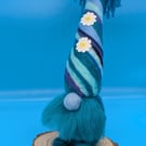 Needle felted Blue Gnome