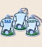 Dad Golf Shirt Hanging Charm - Embroidered Football Decoration