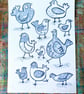  Pigeon Toes original A3 Screen Printby Jo Brown Happy Tomato- unframed - Image 2