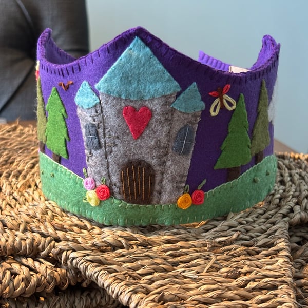 Fairy castle felt crown