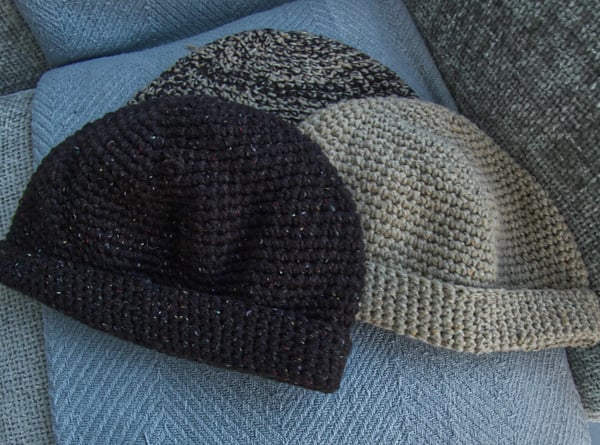 Crochet Winter Hat- Brown