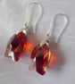 Sterling Silver and Swarovski Crystal Fish Earrings (with solid bail) - Image 2