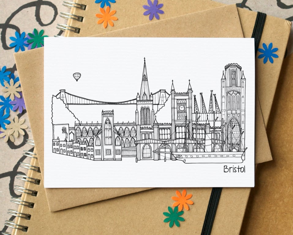Bristol Skyline Greetings Card