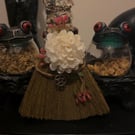 Citrine crystal altar broom 