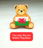 Tiny Wales Flag Bear Pin, Handmade Tiny Wooden St David's Day Teddy Badge - Image 9