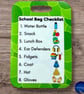 My bag checklist, school routine, get ready, PVC Communication Card SEN, Autism,