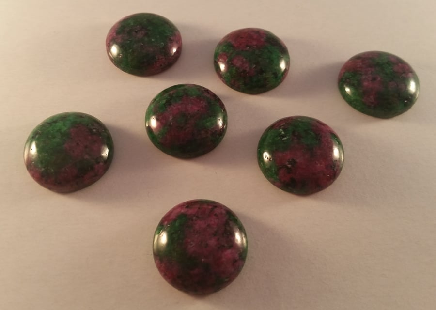 Ruby In Fuchsite 20mm Round Cabochon