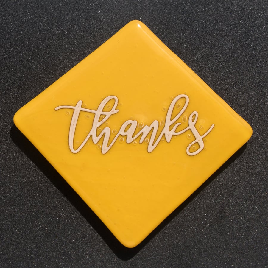 Thanks Coaster - Yellow with Antique Copper - 9132