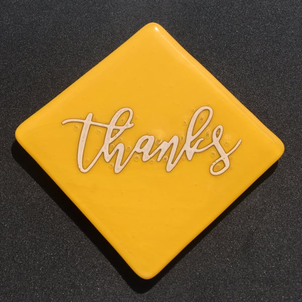 Thanks Coaster - Yellow with Antique Copper - 9132