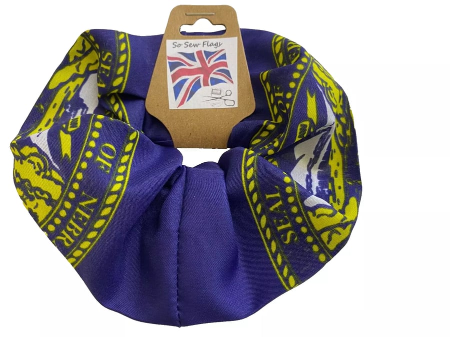 Nebraska USA America Flag Hair Scrunchie Scrunchies Accessory Band Elastic