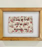 'I am no bird' Hand embroidered vintage quilt art
