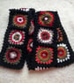 Handmade Crochet Granny Square Sunburst Scarf – Autumn Colours – Boho - Image 3
