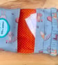 Nappy and Wipes Clutch Bag - Duck Egg Blue Woodland Animals - Image 3