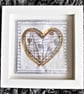 A Single Silver Wire Love Heart on Gold Handmade Artwork. How Lovely!!! XXX - Image 9