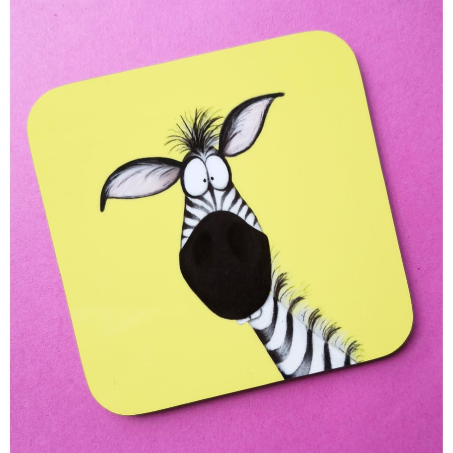 Zebra coaster - Folksy