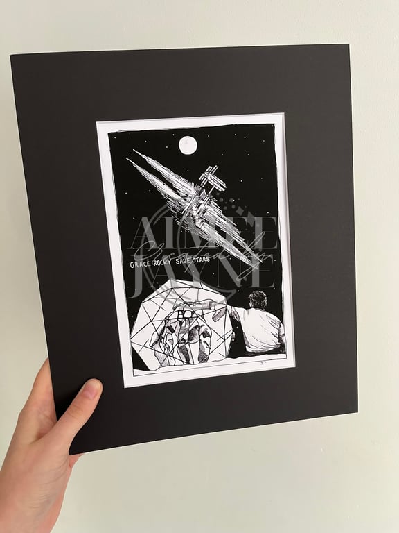 Original A5 Artwork Print - Grace Rocky Save Stars