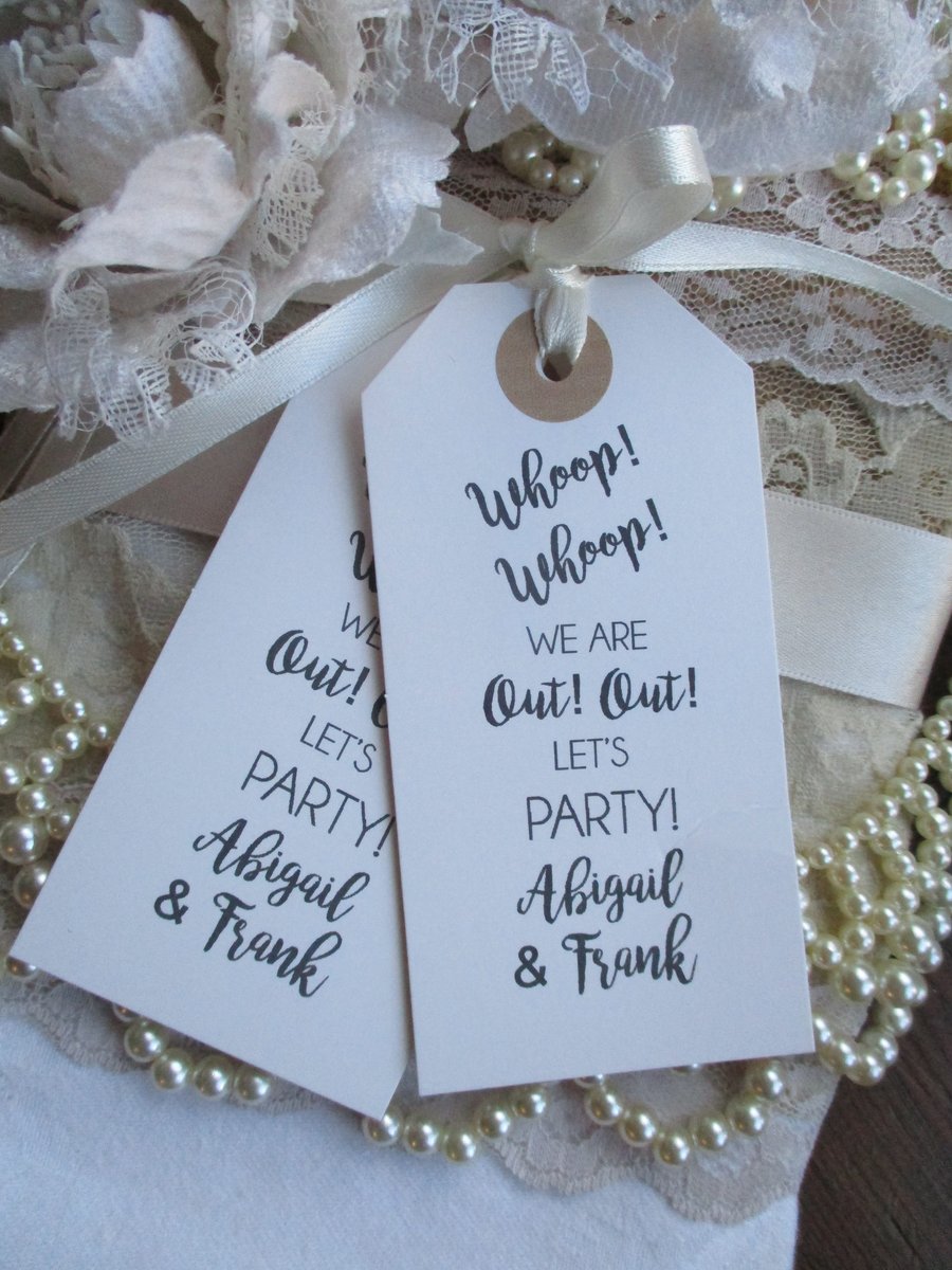 Whoop! Whoop! Wedding Let's Party Celebration Personalized Party Fun Favours 