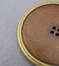 Large Faux Bronze Button, Metal Effect Plastic Button, 6 cms - Image 2