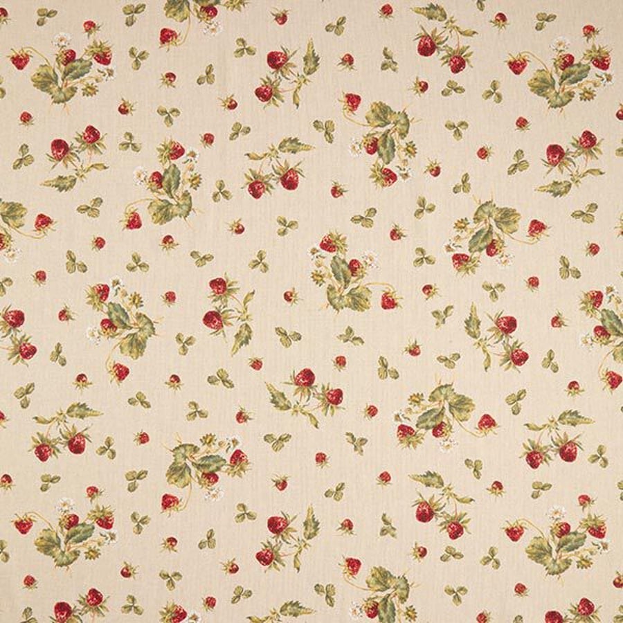 Strawberry Tablecloth. Cotton. Many Colours . 100 to 400 x 135cm 