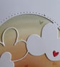 Rabbit With Clouds and Hearts Blank Card - Image 3
