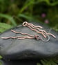 Hammered Copper Zigzag Dangle Earrings - Image 3