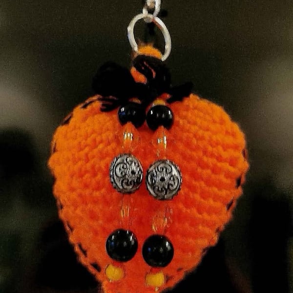 Halloween Heart Keyring 