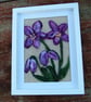 Hellebores -  needle felted and hand embroidered  framed picture - Image 2