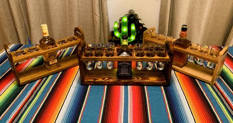 Tequila shots rack and glasses personalised,personalized,gift, engraved glasses
