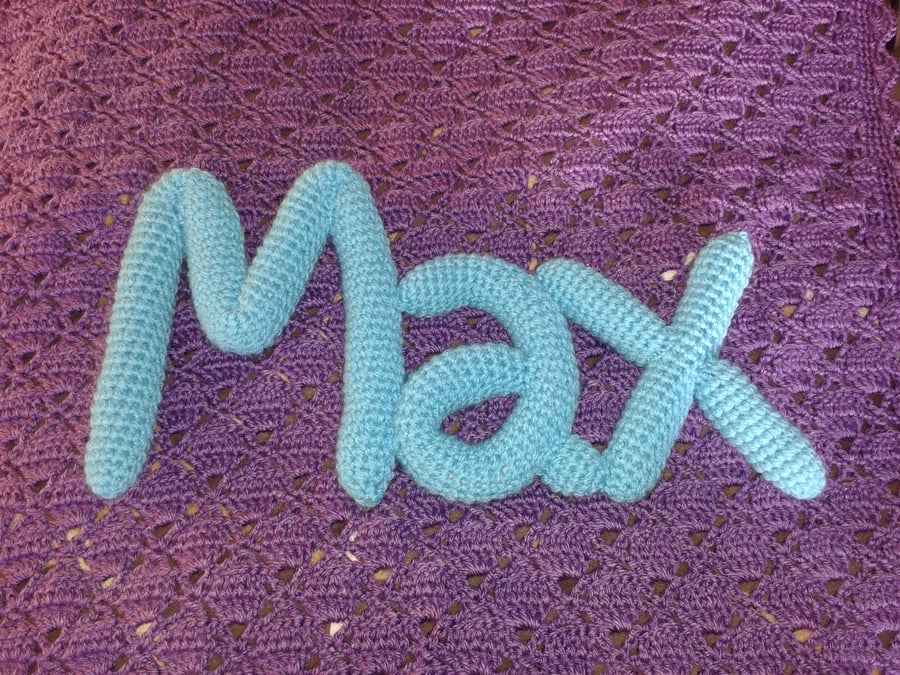 Your Name in Crochet! (3 letters) e.g TOM, EVA, LEE 