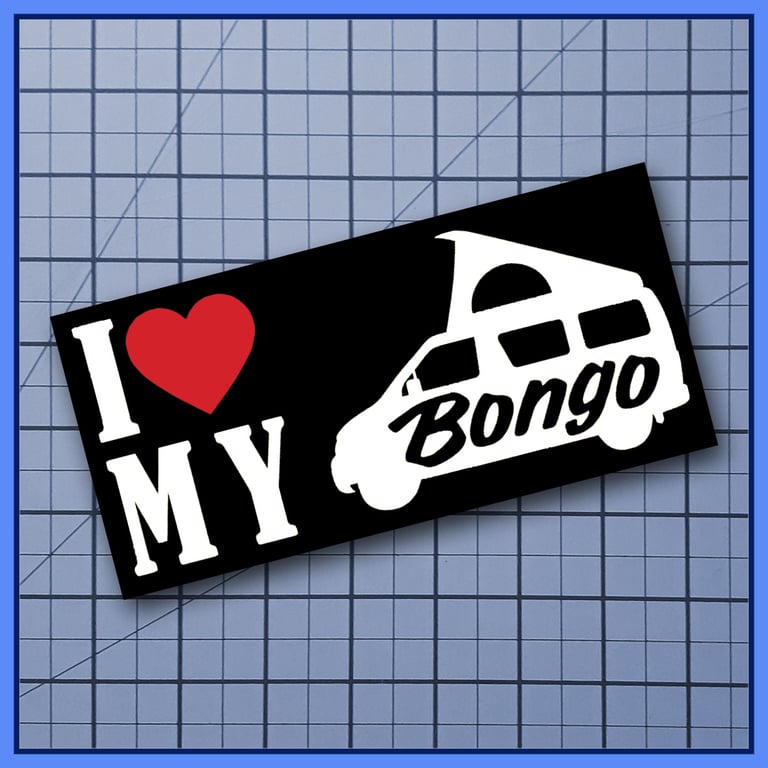 I Love My Bongo, New York Style Vinyl Decal