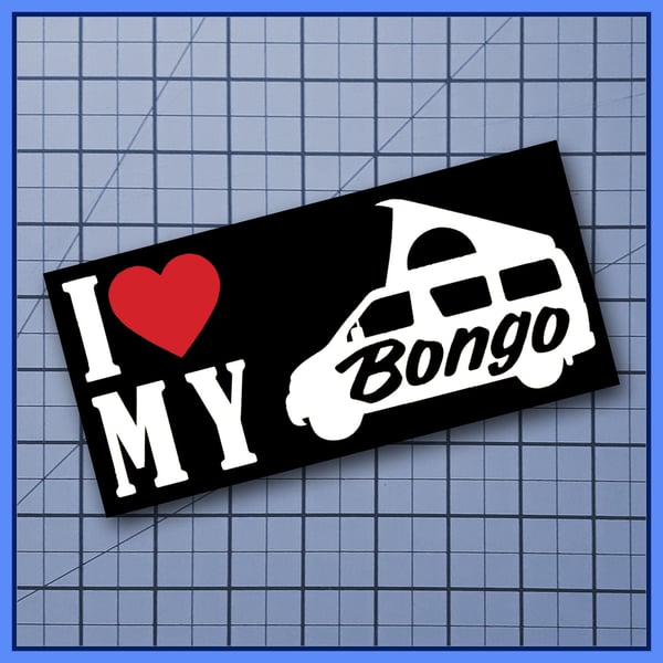 I Love My Bongo, New York Style Vinyl Decal